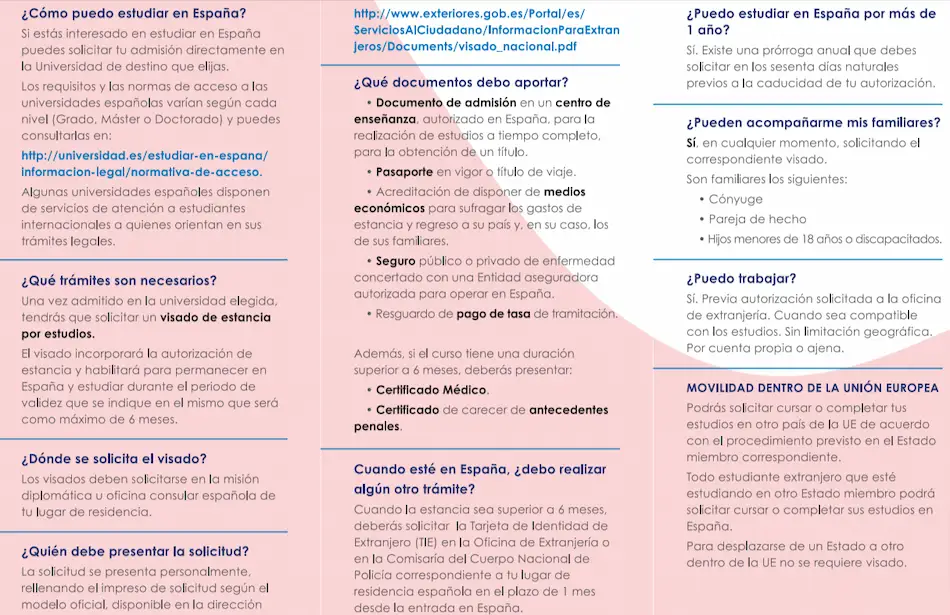 requisitos visado estudiar espana